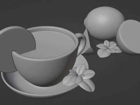 नींबू चाय 001 3D मॉडल