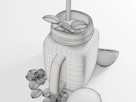 Ледяной чай с лимоном 001 3D Модель