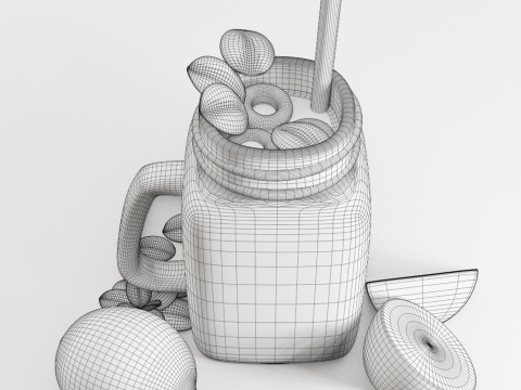 Iced Lemon Tea 001 3D Model