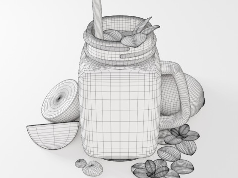Iced Lemon Tea 001 3D Model