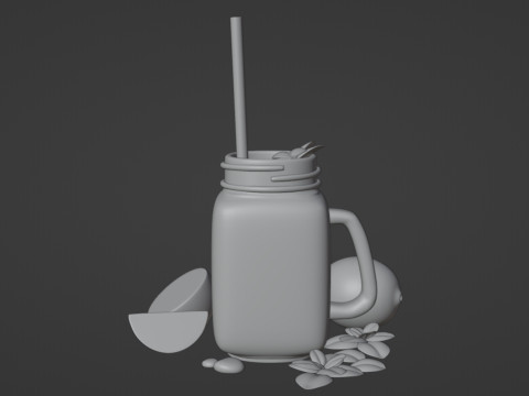 Iced Lemon Tea 001 3D Model