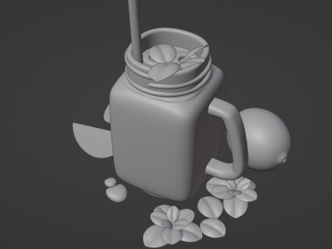 Iced Lemon Tea 001 3D Model