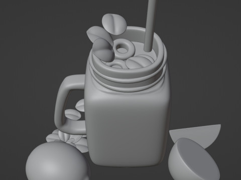 Iced Lemon Tea 001 3D Model