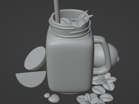 Iced Lemon Tea 001 3D Model