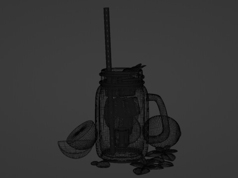 Iced Lemon Tea 001 3D Model