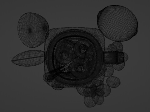 Iced Lemon Tea 001 3D Model