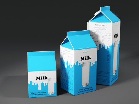 Milk 001 3D मॉडल