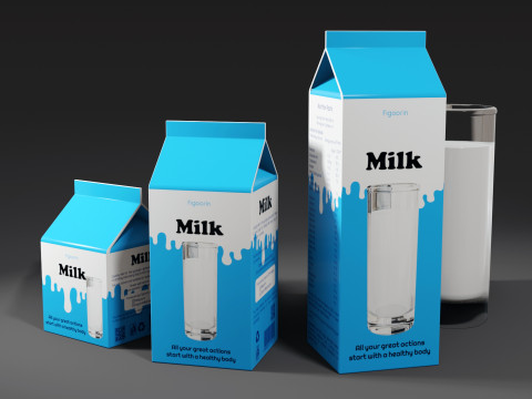 Milk 001 3D मॉडल