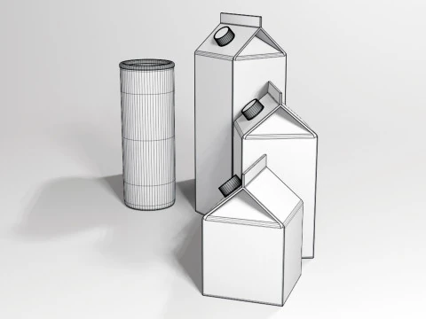 दूध 001 3D मॉडल