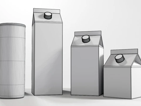 दूध 001 3D मॉडल