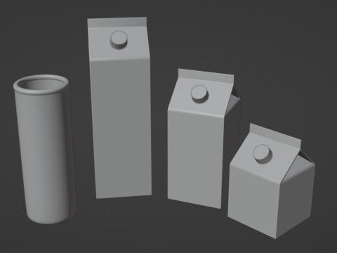 Milk 001 3D मॉडल