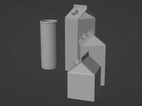 Milk 001 3D मॉडल