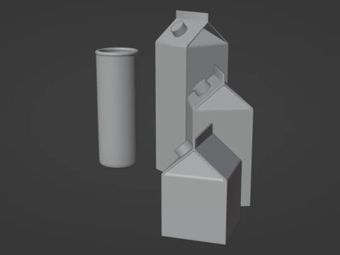 दूध 001 3D मॉडल