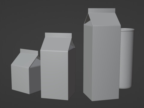 Milk 001 3D मॉडल