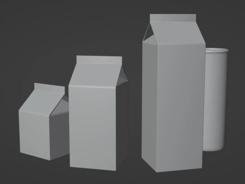 दूध 001 3D मॉडल