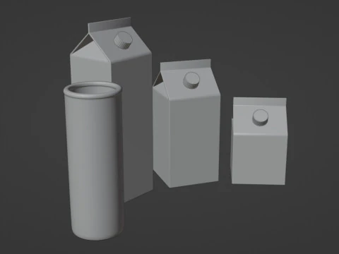 दूध 001 3D मॉडल