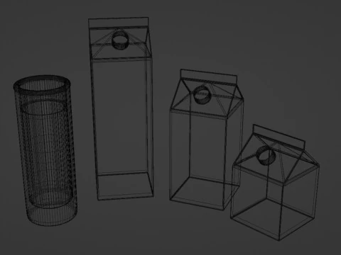 दूध 001 3D मॉडल