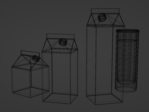 Milk 001 3D मॉडल