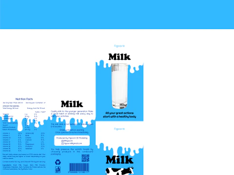 दूध 001 3D मॉडल