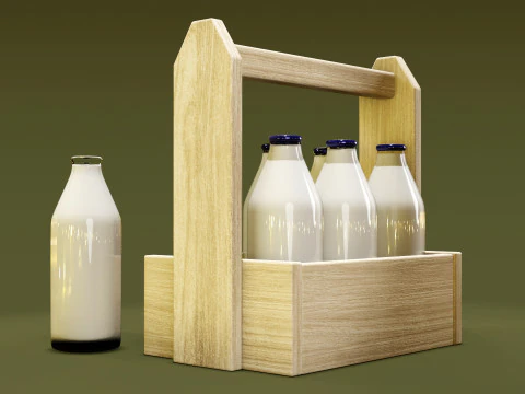 Молоко 002 3D Модель