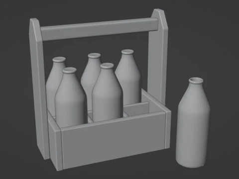 Молоко 002 3D Модель