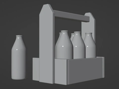 Молоко 002 3D Модель