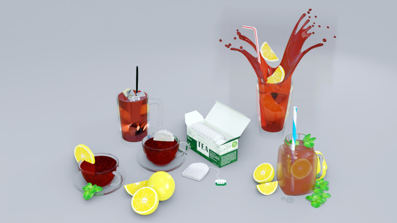 Tea Pack 001 3D-Modell .c4d .max .obj .3ds .fbx .stl .blend 