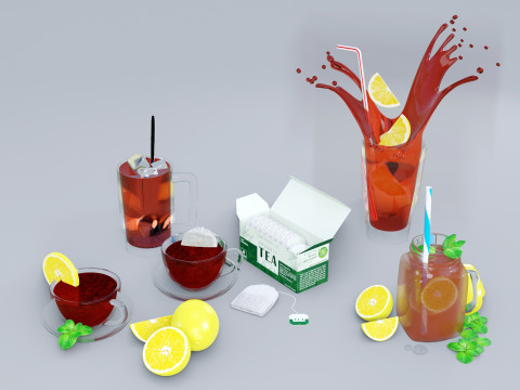 Tea Pack 001 3D Model