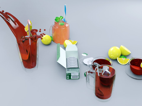 Tea Pack 001 3D-Modell