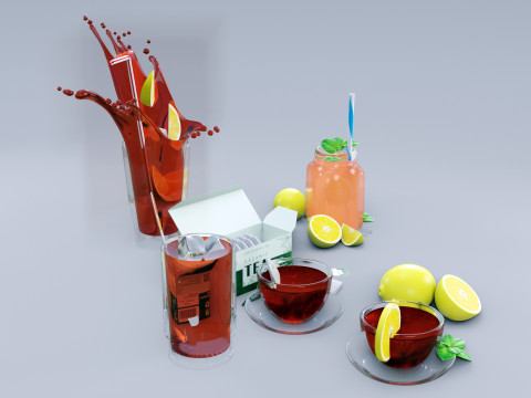 Tea Pack 001 3D-Modell