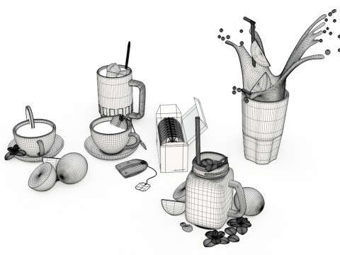 Tea Pack 001 3D-Modell