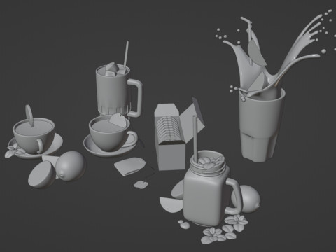 Tea Pack 001 3D-Modell