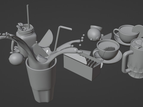Tea Pack 001 3D-Modell