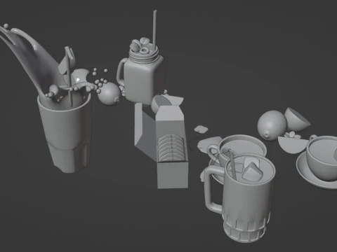 Pacote de Ch&aacute; 001 Modelo 3D