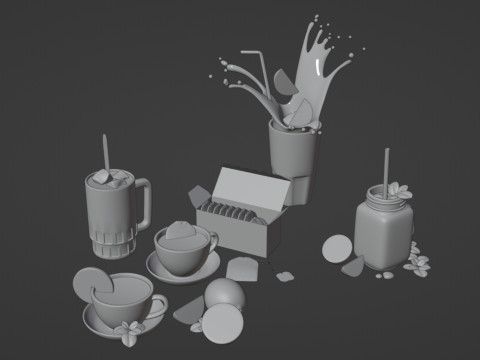 Tea Pack 001 3D-Modell