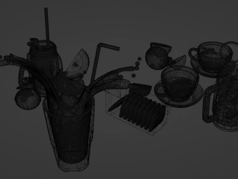 Pacote de Ch&aacute; 001 Modelo 3D