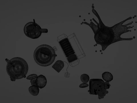 Pacote de Ch&aacute; 001 Modelo 3D
