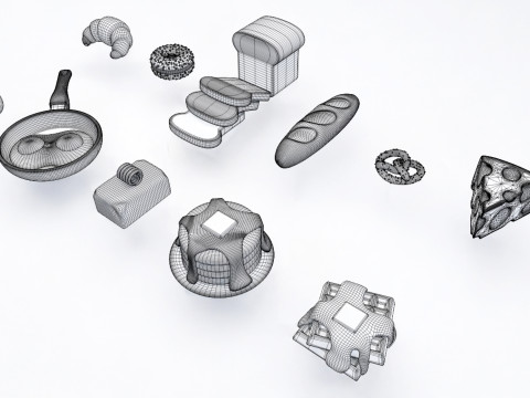 Emoji Food Pack 001 Model 3D