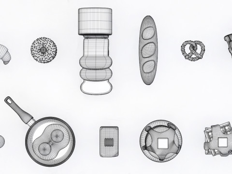 Emoji Food Pack 001 Model 3D