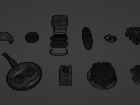 Emoji Food Pack 001 Model 3D