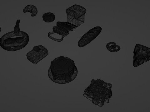 Emoji Food Pack 001 Model 3D