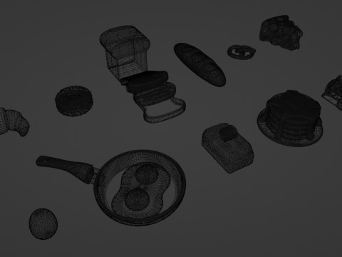 Emoji Food Pack 001 Model 3D