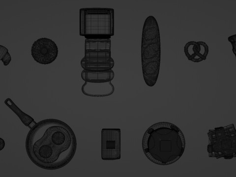 Emoji Food Pack 001 Model 3D