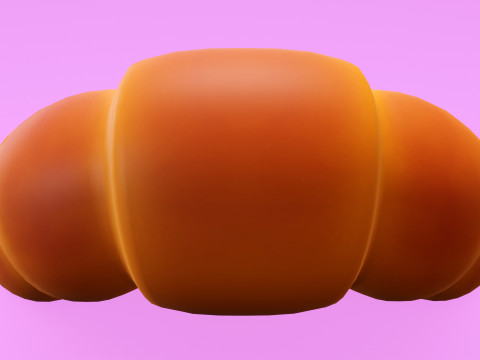 Emoji Croissant 001 Modelo 3D