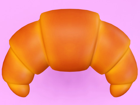Emoji Croissant 001 Modelo 3D