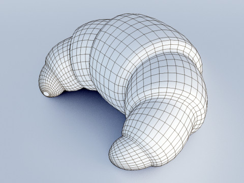 Emoji Croissant 001 Modelo 3D