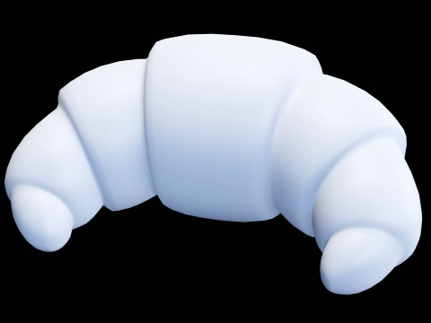 Emoji Croissant 001 Modelo 3D