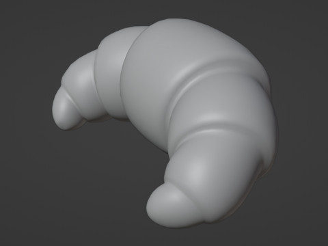 Emoji Croissant 001 Modelo 3D