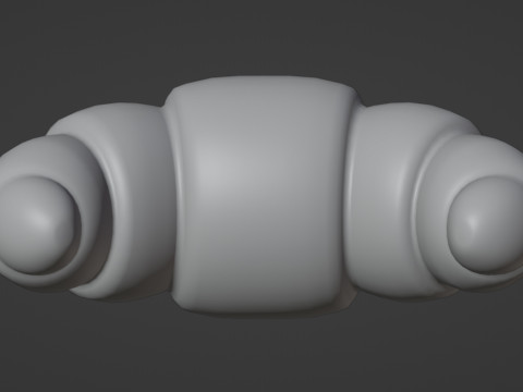Emoji Croissant 001 Modelo 3D