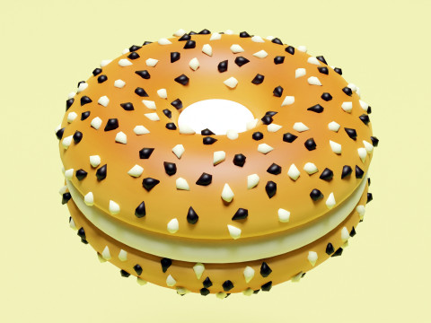 Emoji Bagel 001 3Dモデル